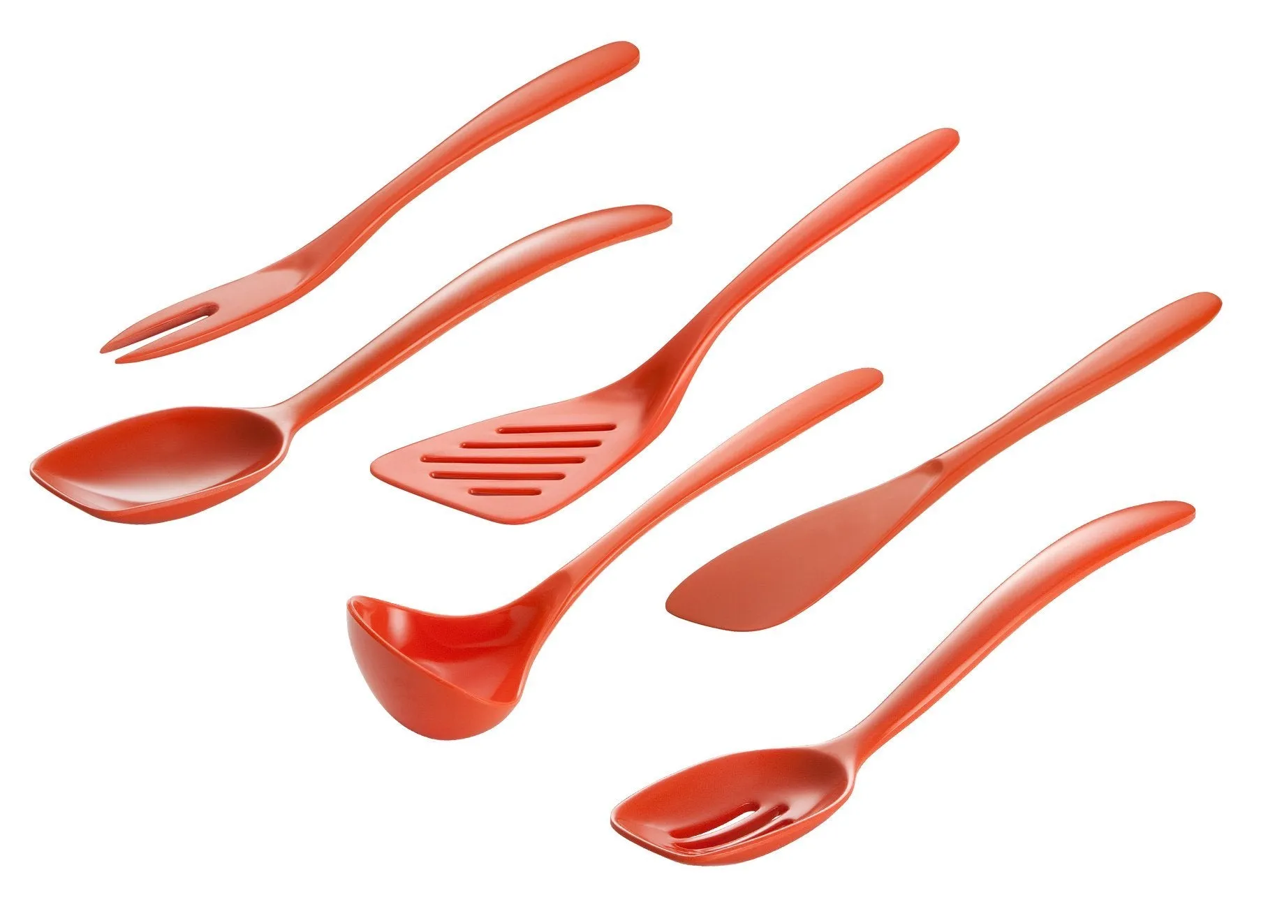 Hutzler 6 Piece Melamine Mini 7.5 Inch Cooking Utensil Set