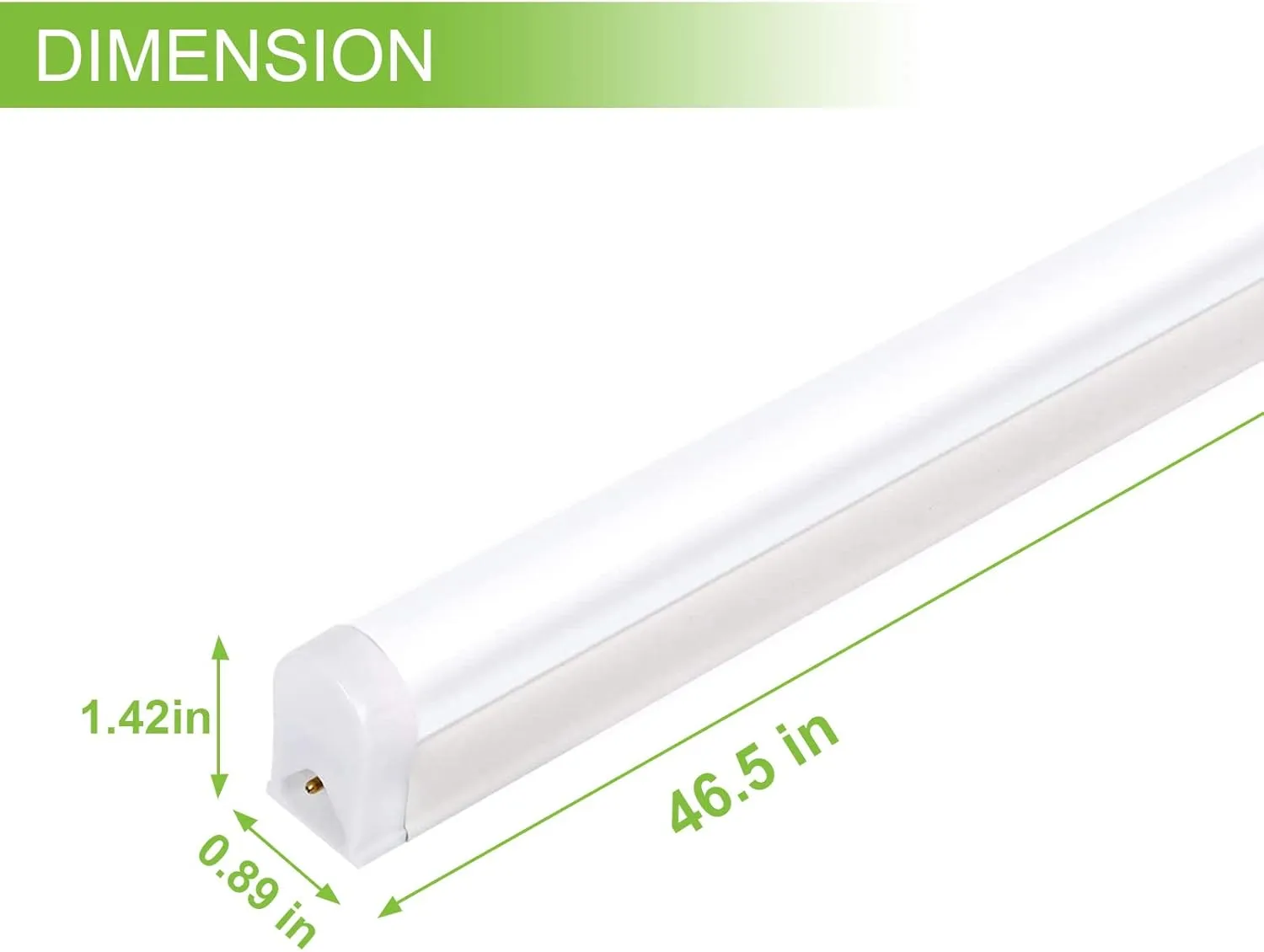 hykolity 6 Pack LED Shop Light 4FT, T5 Integrated Single Fixture, 22W, 2200lm, 6500K Super Bright White, Linkable Shop Light, Utility Shop Lights, Corded Electric with Built-in ON/Off Switch