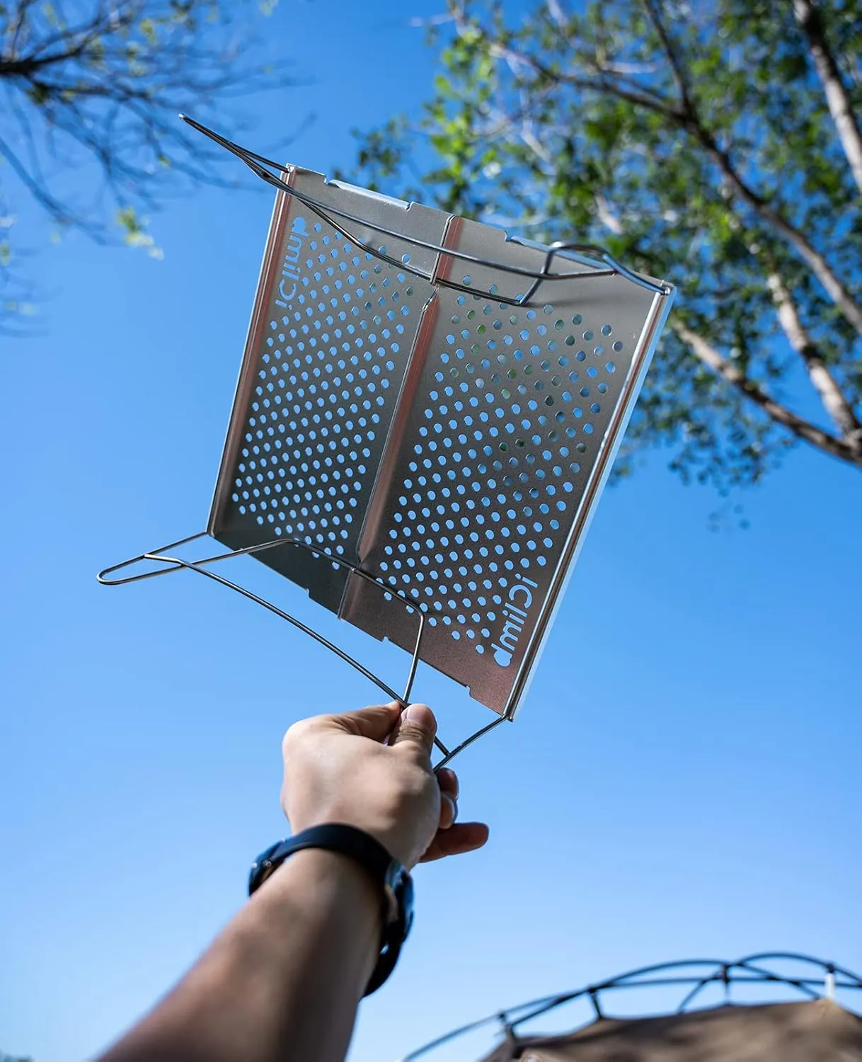 iClimb Mini Solo Folding Table Ultralight Compact for Backpacking Camping Hiking Beach Picnic (Gunmetal, Mini)