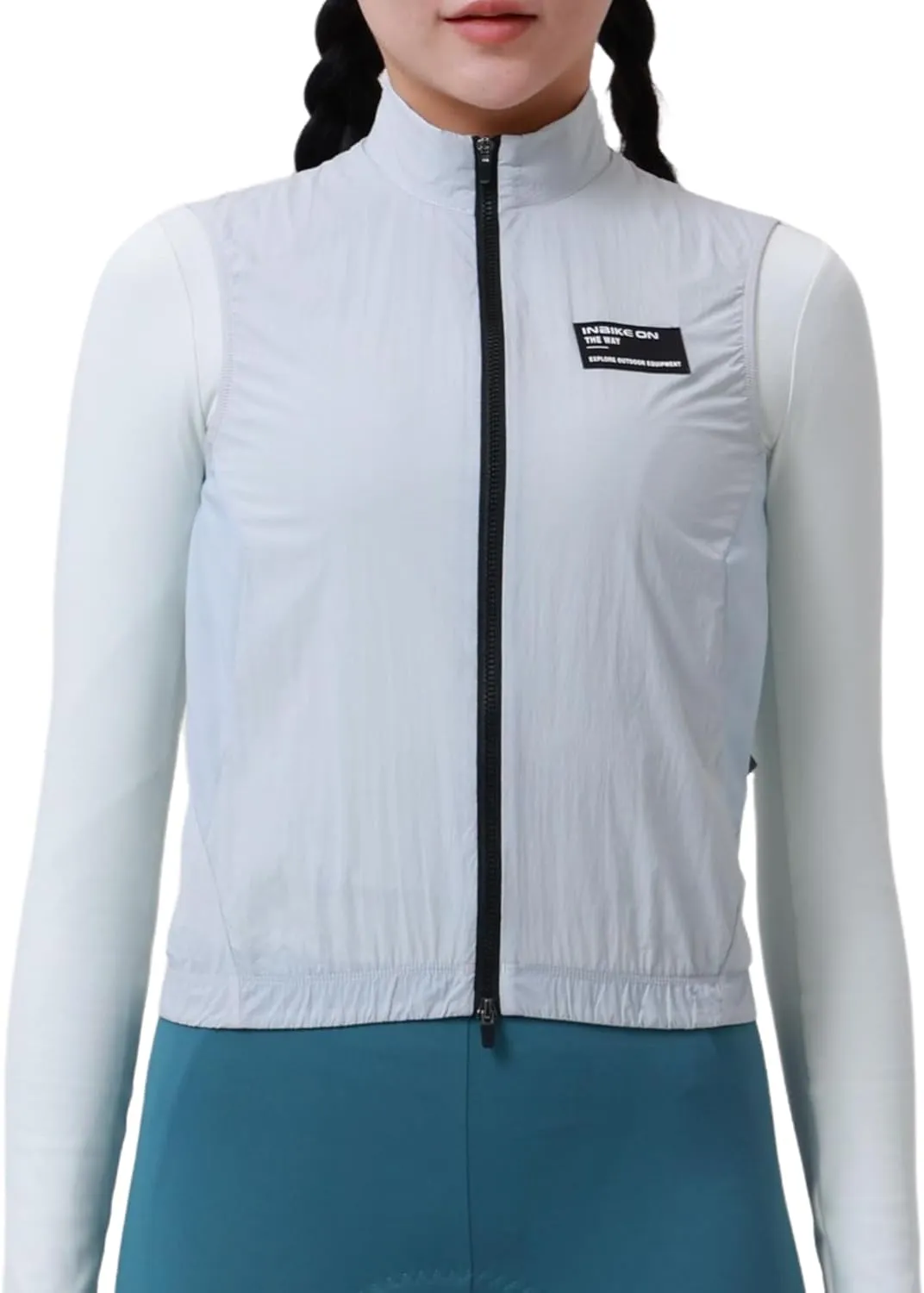 INBIKE Womens Cycling Vest Lightweight Windproof Sleeveless Cycling Jacket for Women Bike Vest For Cycling Hiking Running