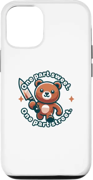 iPhone 12/12 Pro One Part Street One Part Sweet Funny Animal Knife Cute Bear Case