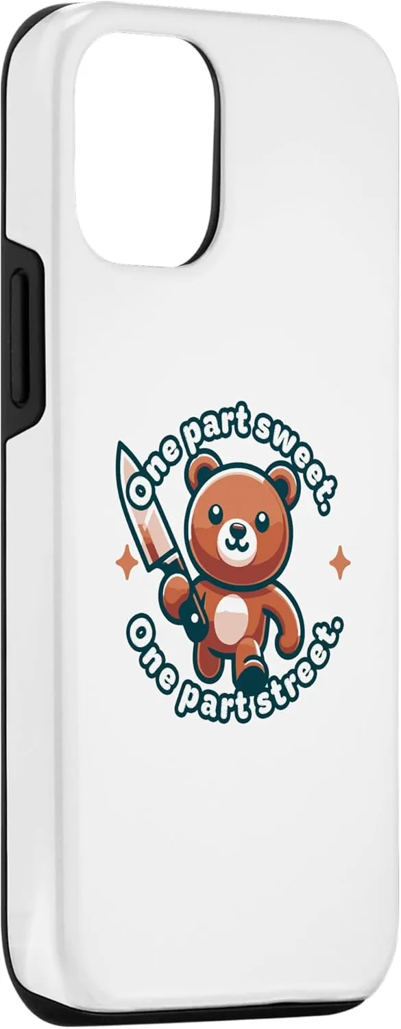 iPhone 15 One Part Street One Part Sweet Funny Animal Knife Cute Bear Case