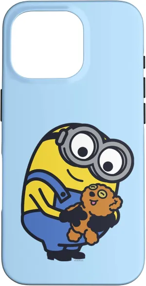 iPhone 16 Pro Despicable Me Minions Bob Holding Teddy Bear Case
