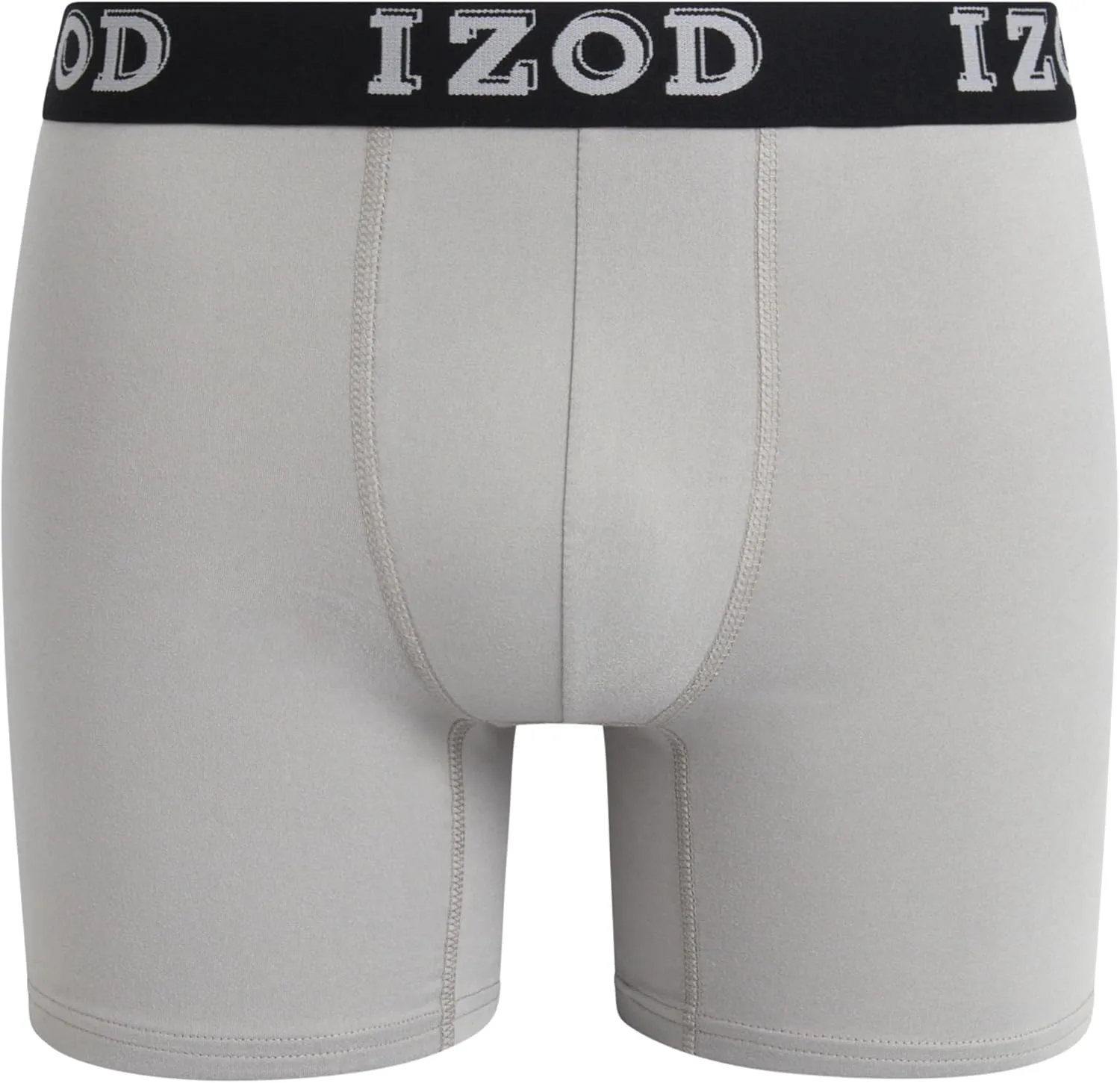 IZOD Mens Boxer Briefs - 6 Pack Soft Stretch Mens Underwear Boxers with Contour Pouch, Athletic Briefs for Men (Sizes: S-XL)
