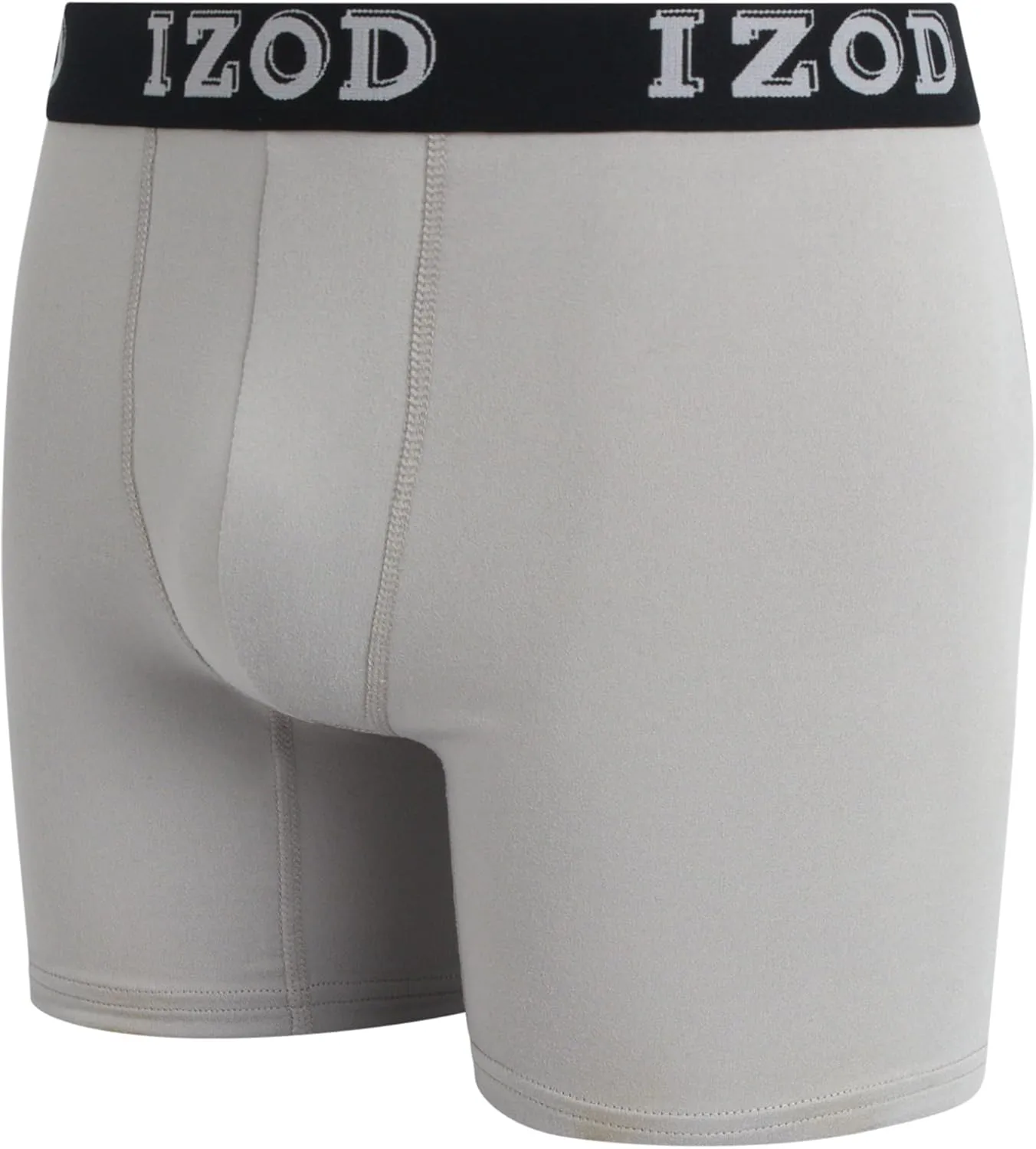 IZOD Mens Boxer Briefs - 6 Pack Soft Stretch Mens Underwear Boxers with Contour Pouch, Athletic Briefs for Men (Sizes: S-XL)