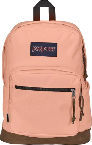 JanSport Right Pack Backpack - Durable Daypack with Padded 15" Laptop Sleeve, Spacious Main Compartment & Integrated Water Bottle Pocket - Peach Neon