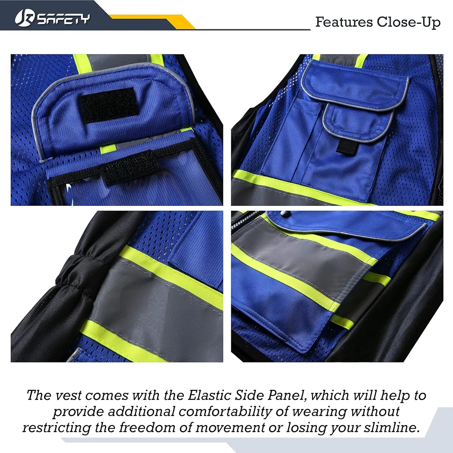JKSafety Women Hi-Vis Reflective Safety Vest | Neon Color body Sewed Reflective Strips Breathable Lightweight ANSI Compliant