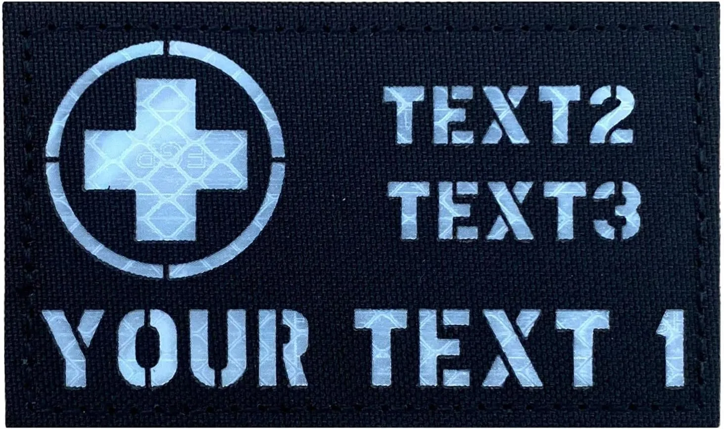 JUJUPUPS Custom 5x3 inch Reflective Medic Cross Tactical Vest Patch (Medic Cross)