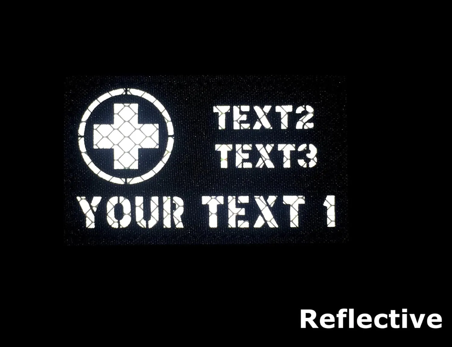 JUJUPUPS Custom 5x3 inch Reflective Medic Cross Tactical Vest Patch (Medic Cross)
