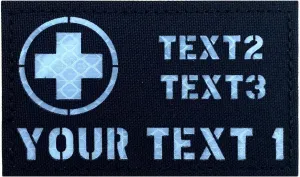 JUJUPUPS Custom 5x3 inch Reflective Medic Cross Tactical Vest Patch (Medic Cross)