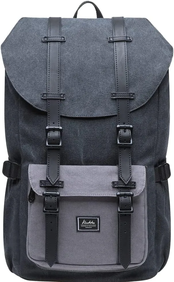KAUKKO Laptop Outdoor Backpack Traveling Daypack Hiking Rucksack Large Capacity Bag Fits 15.6" (E5-1BG-NEW)
