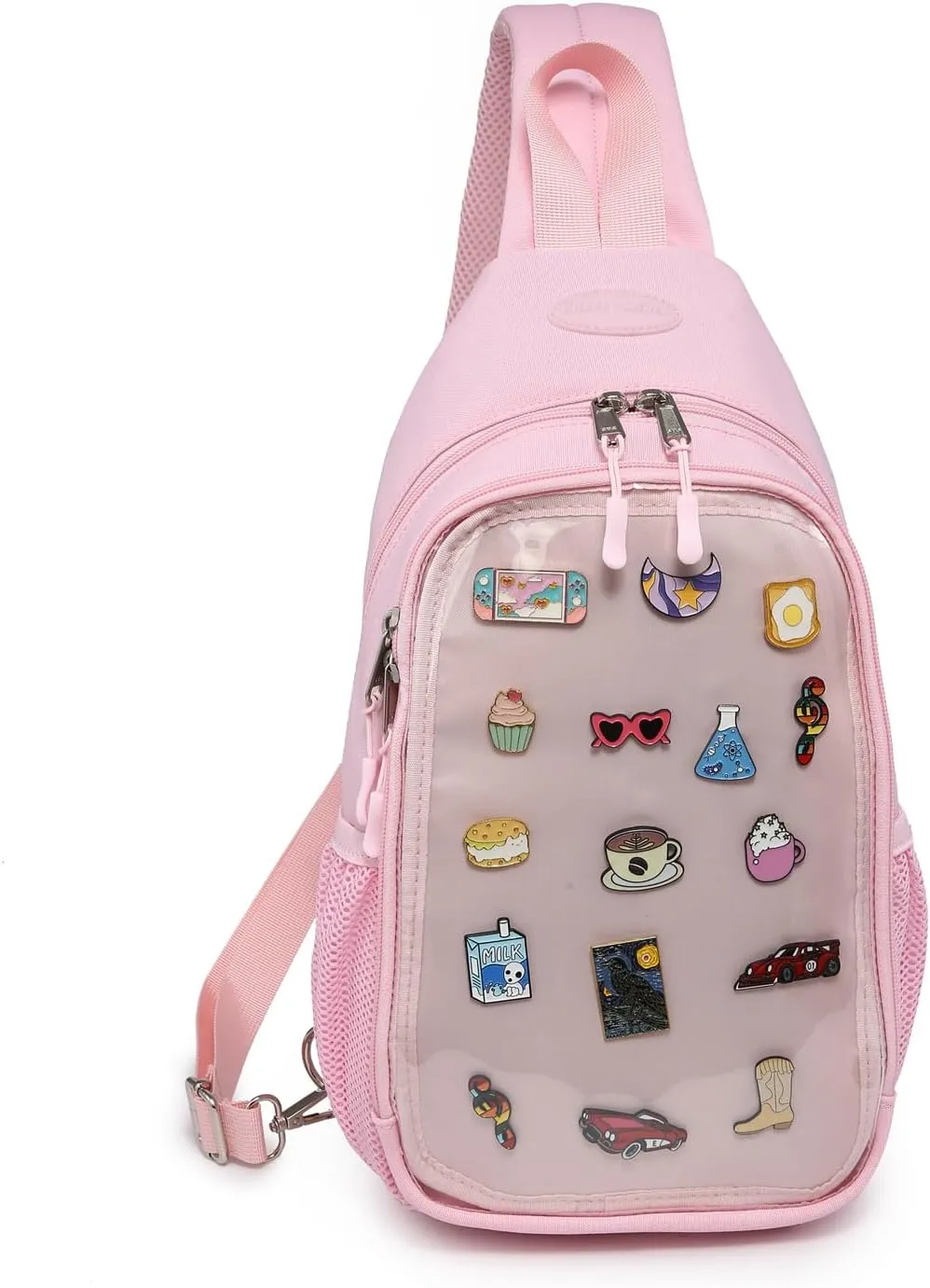 Kawaii Oxford Ita Bag Pin Display Chest Pack Shoulder Bag Sport Backpack Hiking Daypack