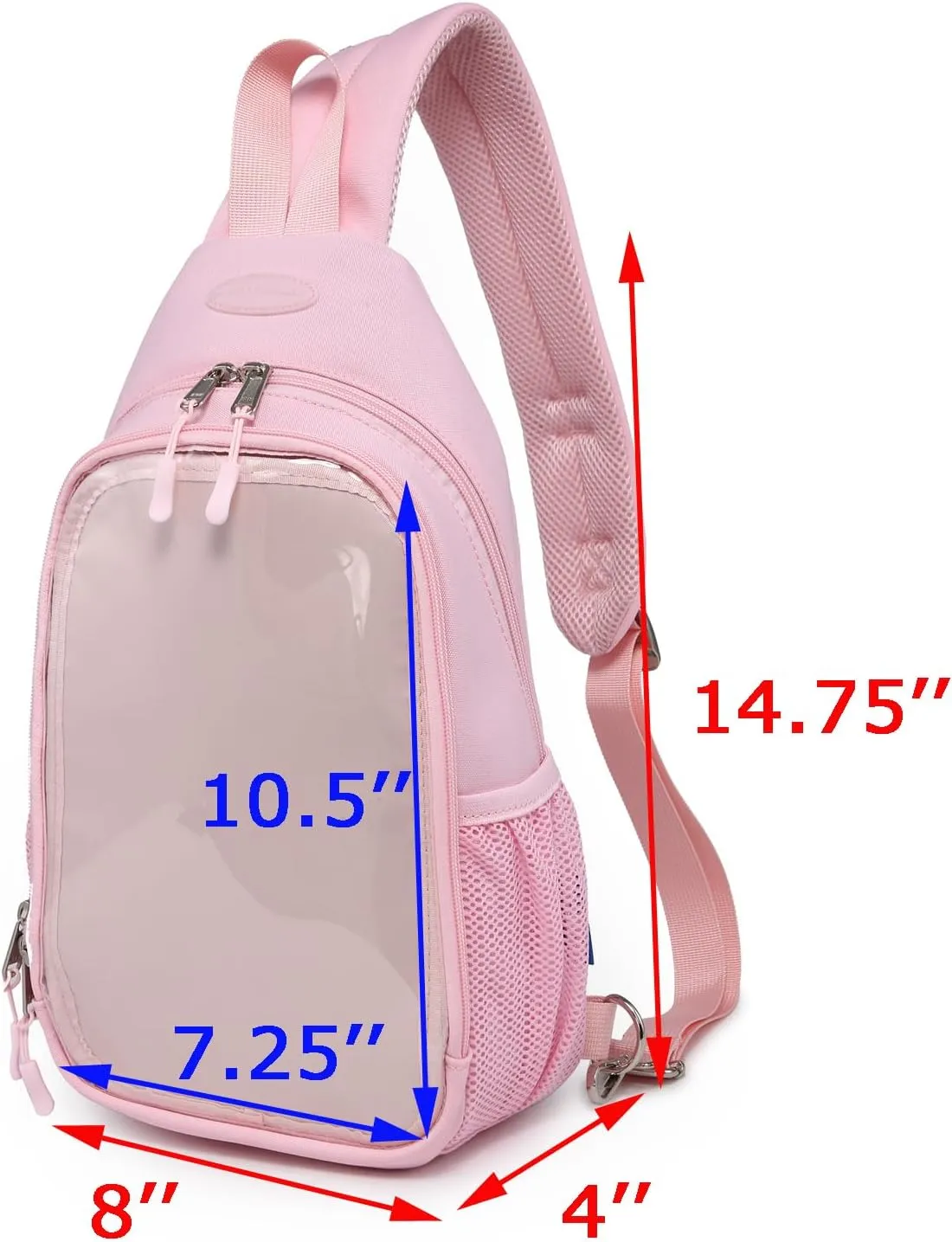 Kawaii Oxford Ita Bag Pin Display Chest Pack Shoulder Bag Sport Backpack Hiking Daypack