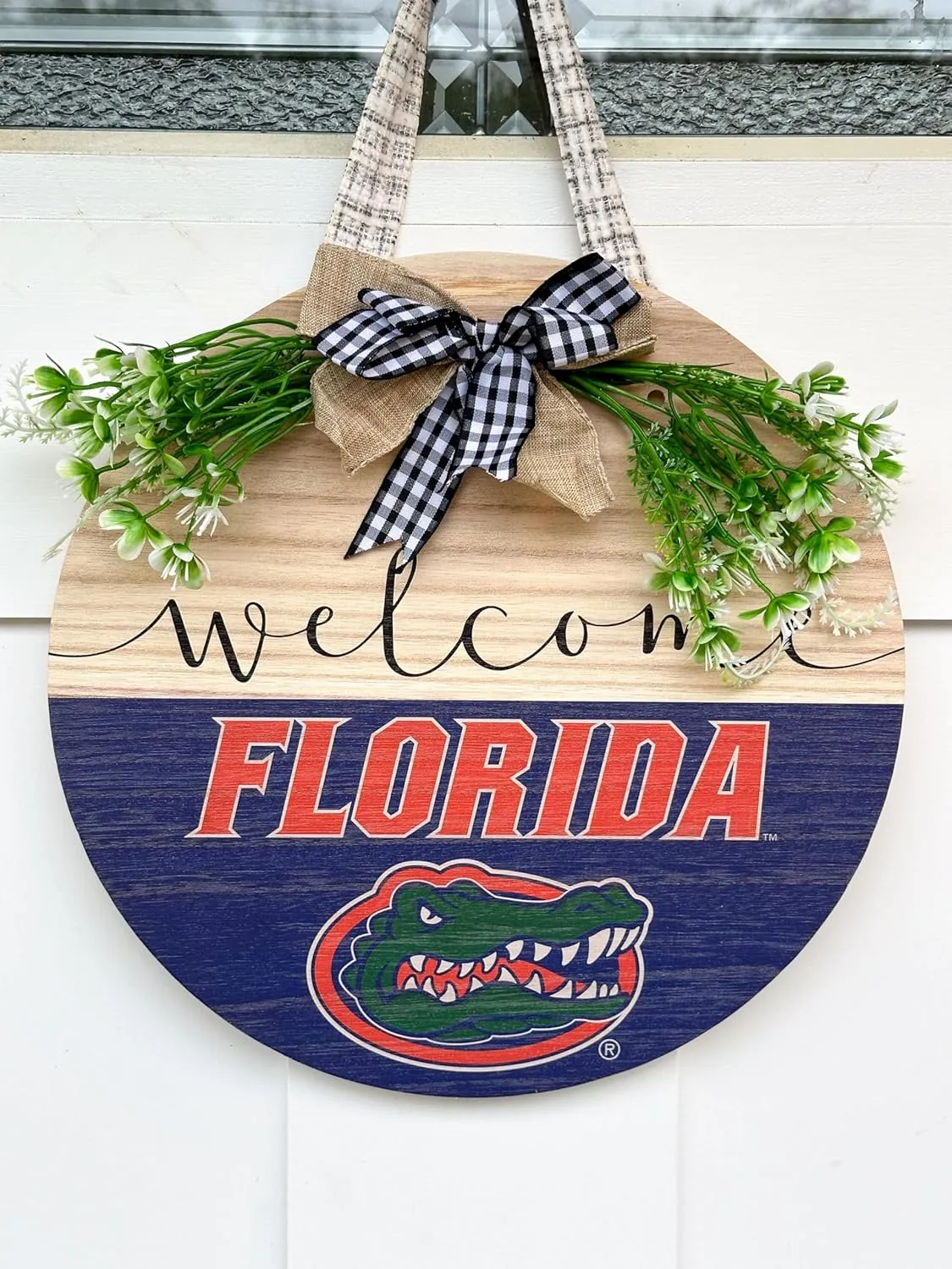 Kent State University Wooden Wreath Welcome Sign Officially Licensed Collegiate Product 2-Pack