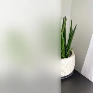 KESPEN Frosted Window Privacy Film Heat Control UV Sun Blocking Glass Stickers Static Cling Non Adhesive Door Coverings Decals for Bathroom Home Office, Frosted, 29.5 Inch X 6.5 Feet