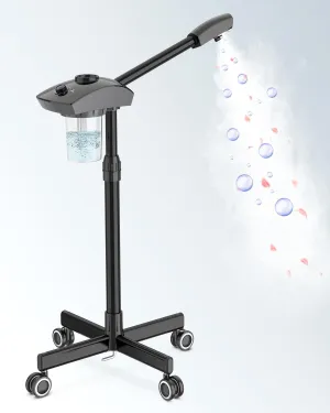 Kingsteam Professional Facial Steamer, Ozone Steamer, Esthetician Facial Steamer for Facial: High/Low Steam, 60 Min Timer, Durable ABS, Nano Ionic Hot Mist for Deep Cleansing,Spa, Baber Shop (Black)