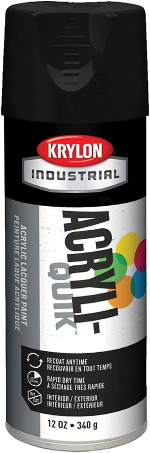 Krylon (5-Ball) Interior-Exterior Paint Semi-Flat Black - Lot of 6