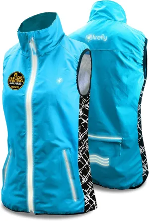 KwikSafety - Charlotte, NC - FIREFLY Women's Athletic Safety Vest | High Visibility Running Cycling Sleeveless Jacket