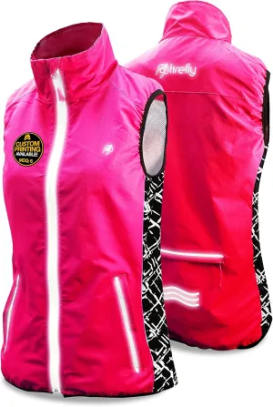 KwikSafety - Charlotte, NC - FIREFLY Women's Athletic Safety Vest | High Visibility Running Cycling Sleeveless Jacket