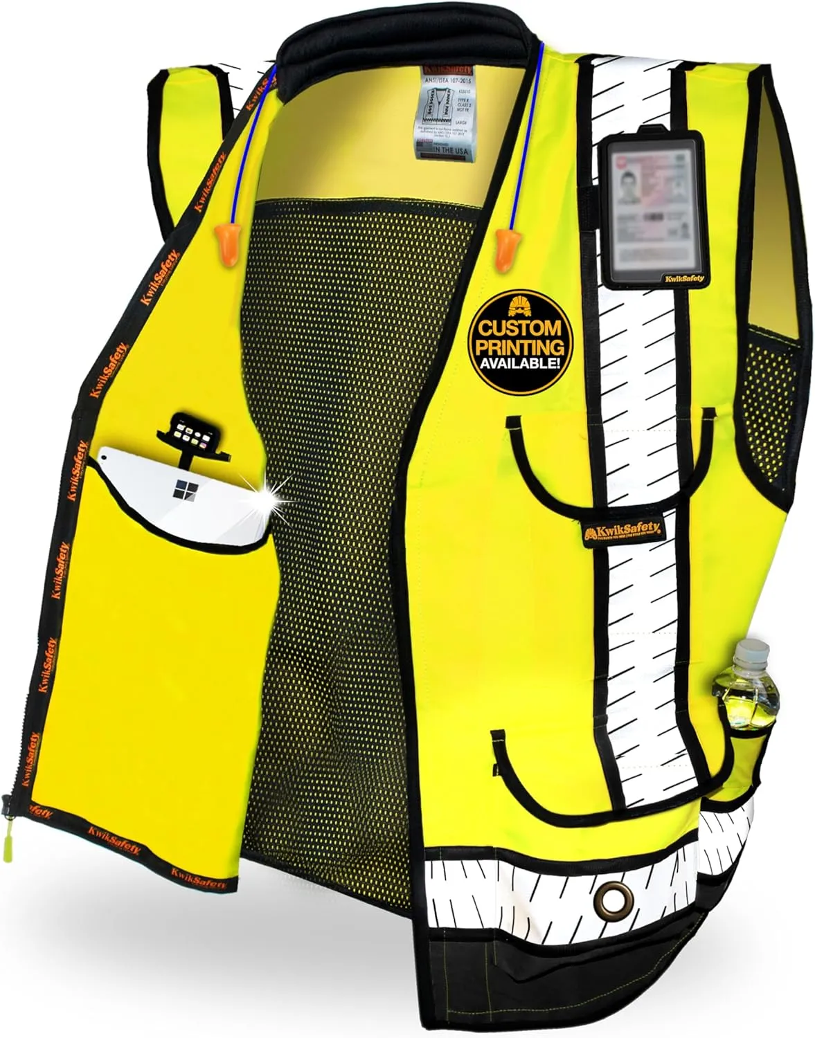 KwikSafety - Charlotte, NC - GODFATHER Class 2 Safety Vest [CUSHIONED COLLAR   TABLET POCKET] ANSI OSHA