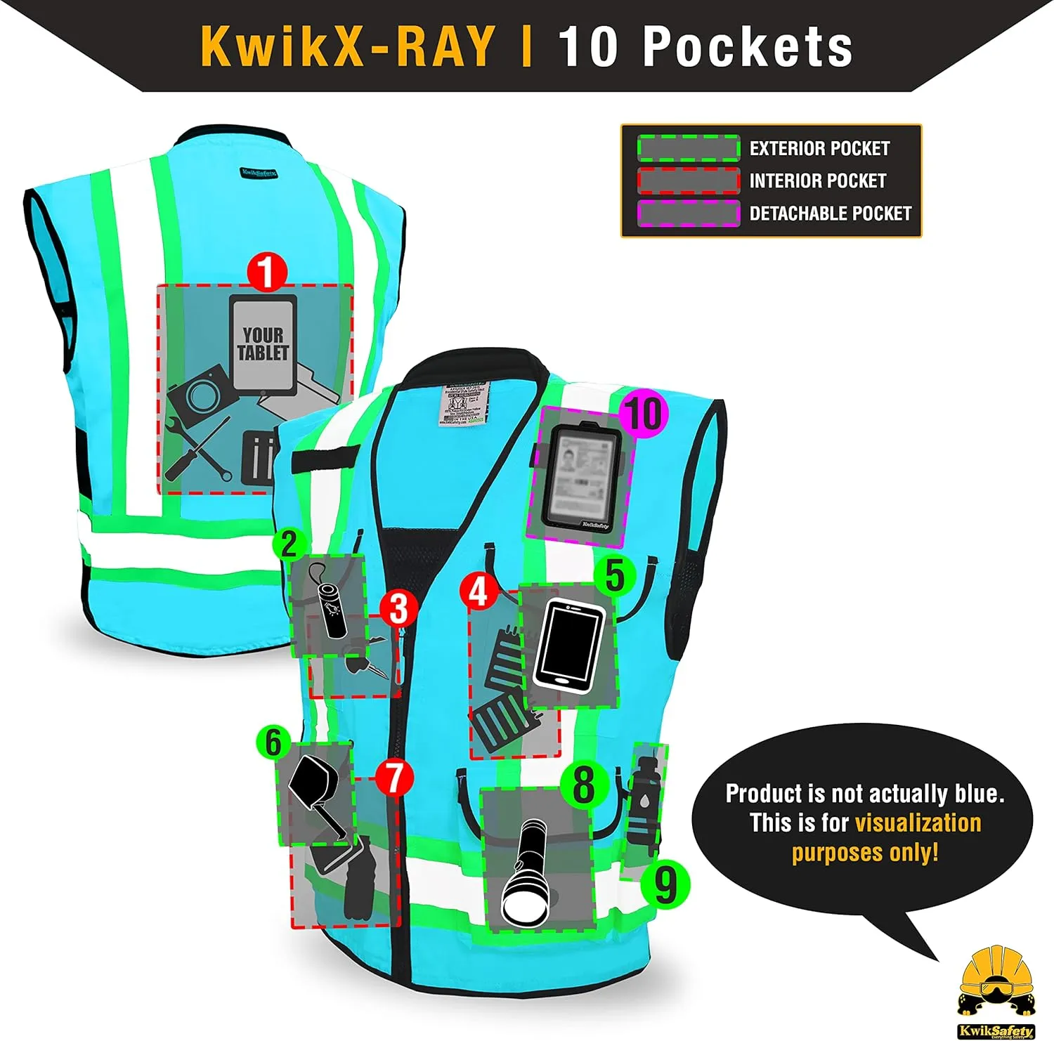 KwikSafety - Charlotte, NC - GODFATHER Class 2 Safety Vest [CUSHIONED COLLAR   TABLET POCKET] ANSI OSHA