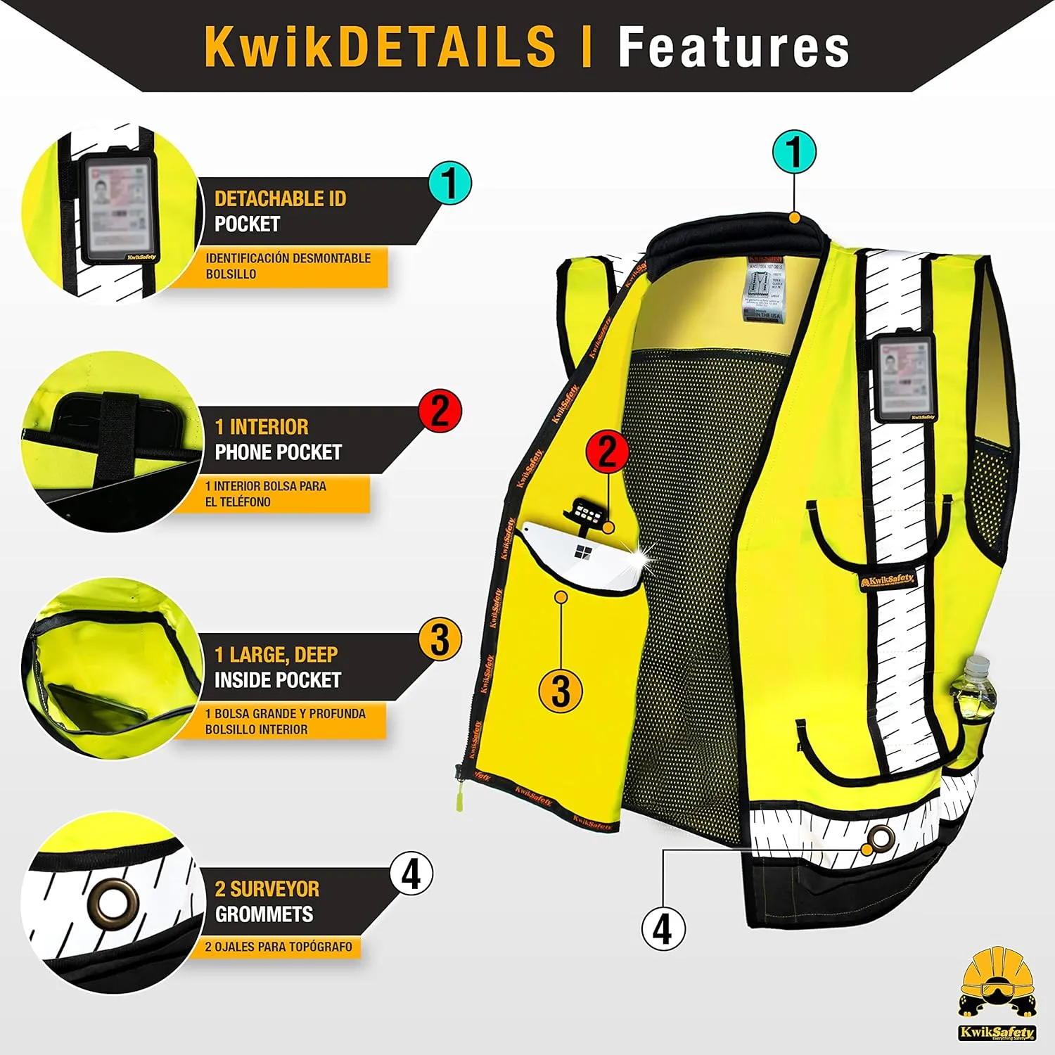 KwikSafety - Charlotte, NC - GODFATHER Class 2 Safety Vest [CUSHIONED COLLAR   TABLET POCKET] ANSI OSHA