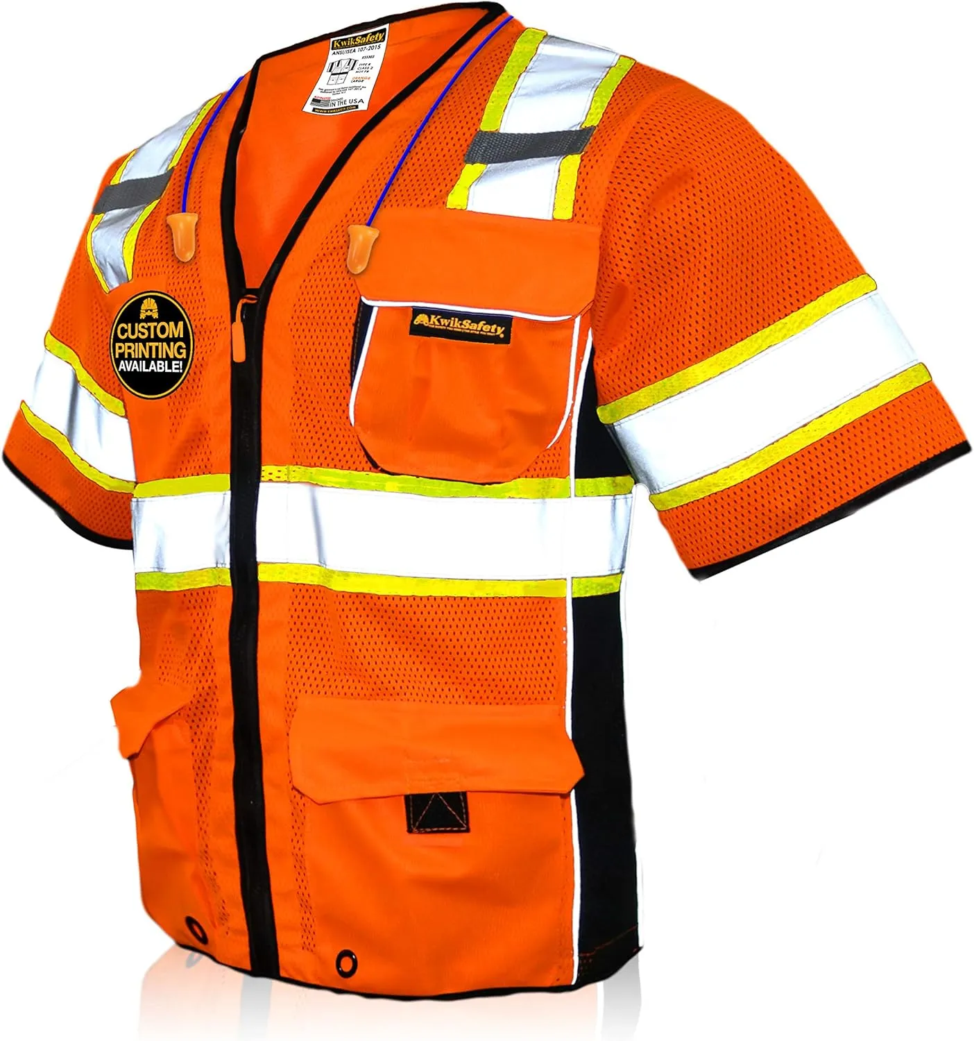 KwikSafety - Charlotte, NC - Men's & Women's Class 3 Safety Vest PPE Hi Vis Reflective ANSI OSHA