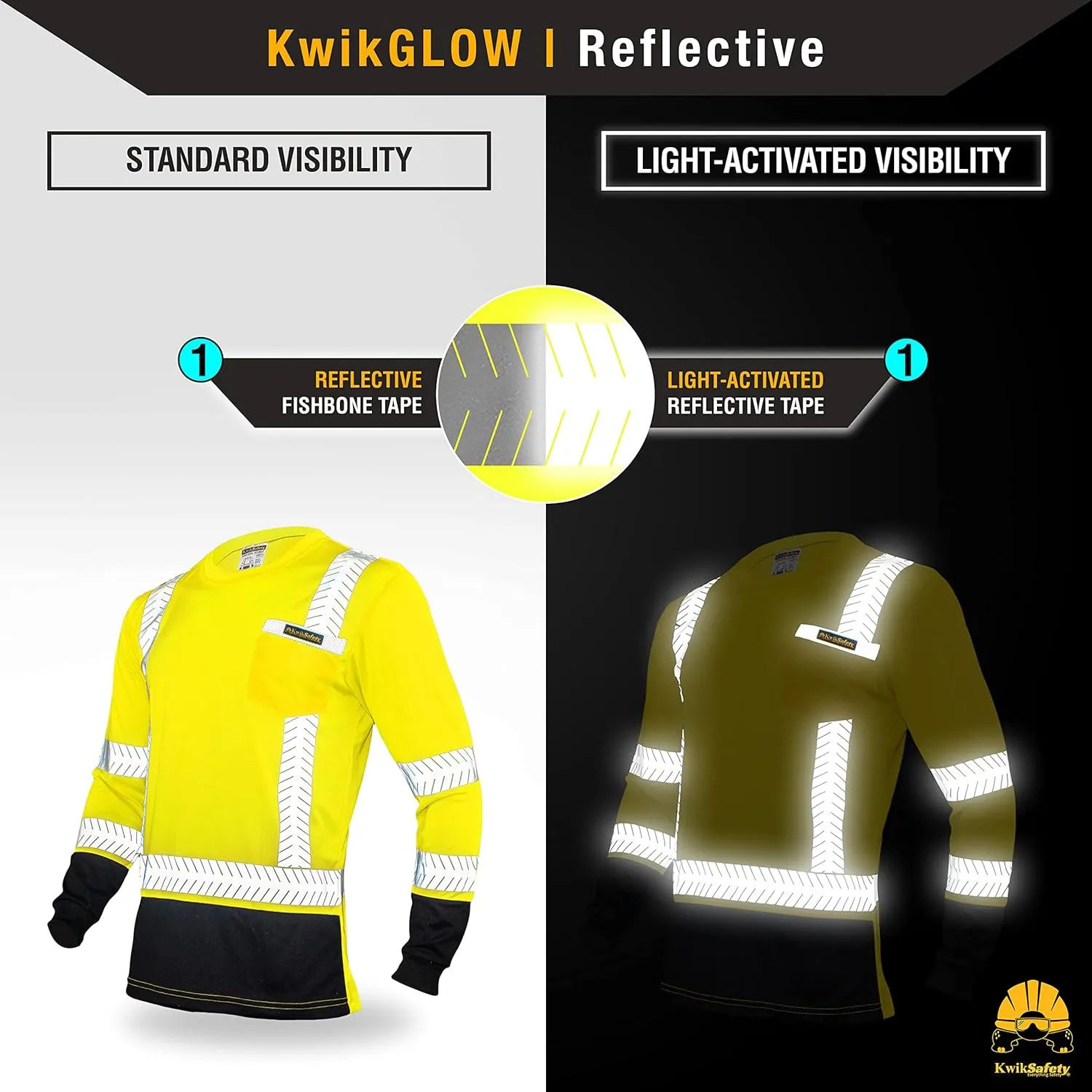 KwikSafety - Charlotte, NC - Premium Long Sleeve Safety Shirts [Crew Neck, Button & Zip Collar] Class 3 ANSI Tested OSHA