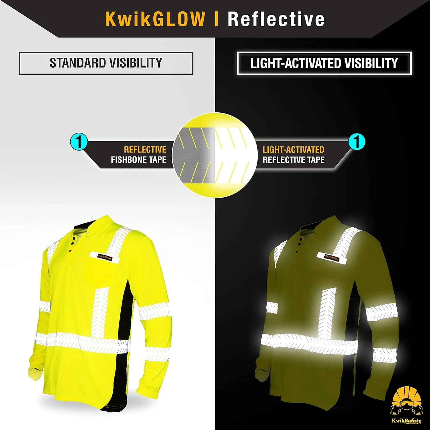 KwikSafety - Charlotte, NC - Premium Long Sleeve Safety Shirts [Crew Neck, Button & Zip Collar] Class 3 ANSI Tested OSHA