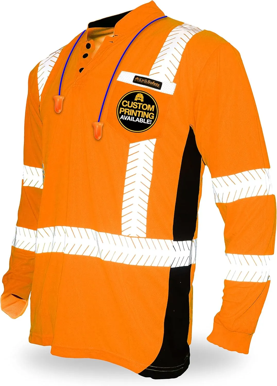 KwikSafety - Charlotte, NC - Premium Long Sleeve Safety Shirts [Crew Neck, Button & Zip Collar] Class 3 ANSI Tested OSHA