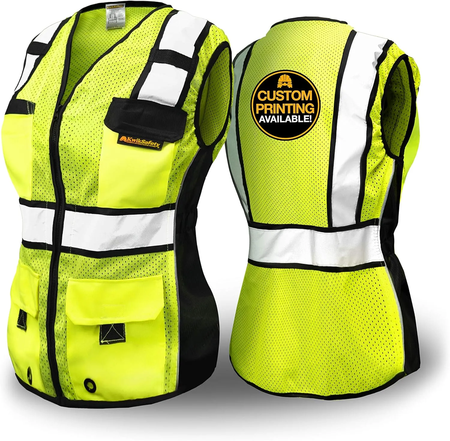 KwikSafety - Charlotte, NC - RoadBOSS Economy & Premium Safety Vest for Women [SNUG-FIT] Class 2 ANSI Tested OSHA