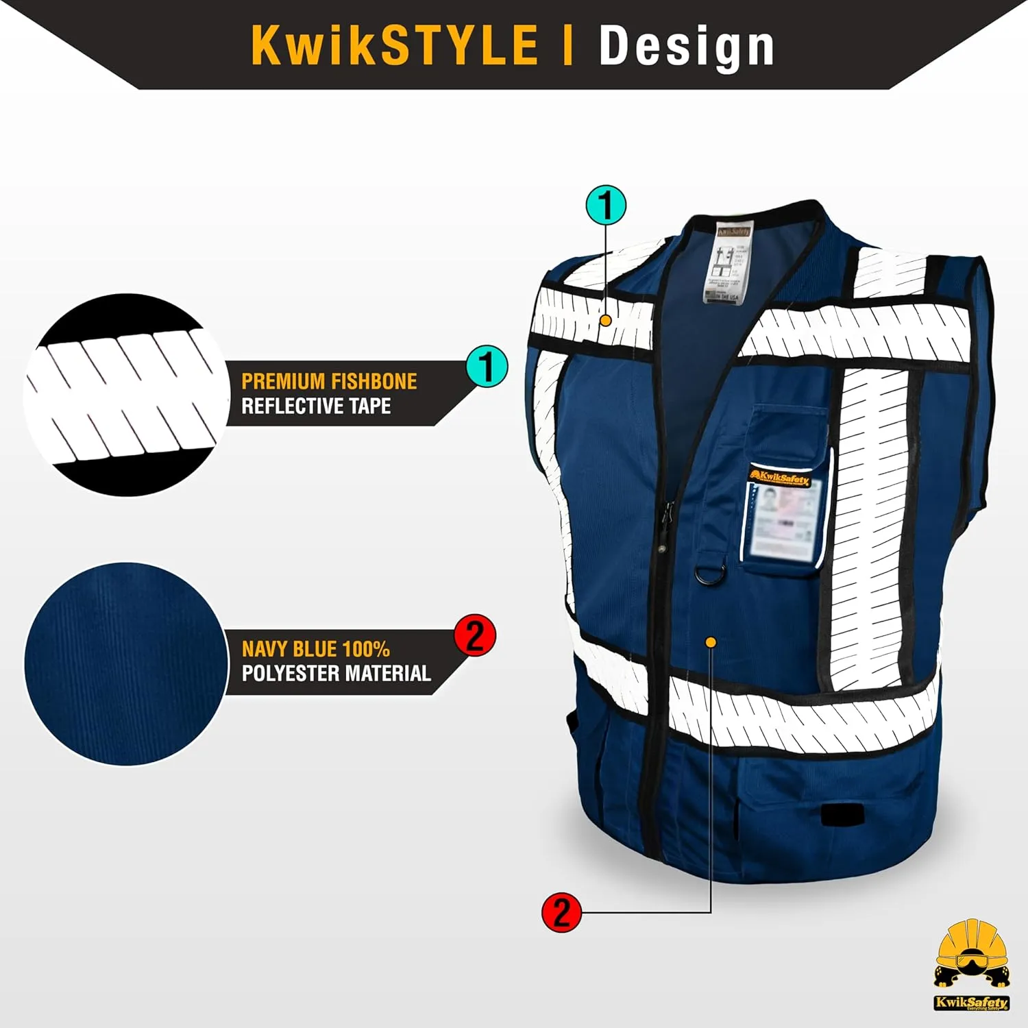 KwikSafety - Charlotte, NC - SHERIFF & SPECIALIST Safety Vest [Multi-Use Pockets & Fishbone Tape] ANSI Tested OSHA