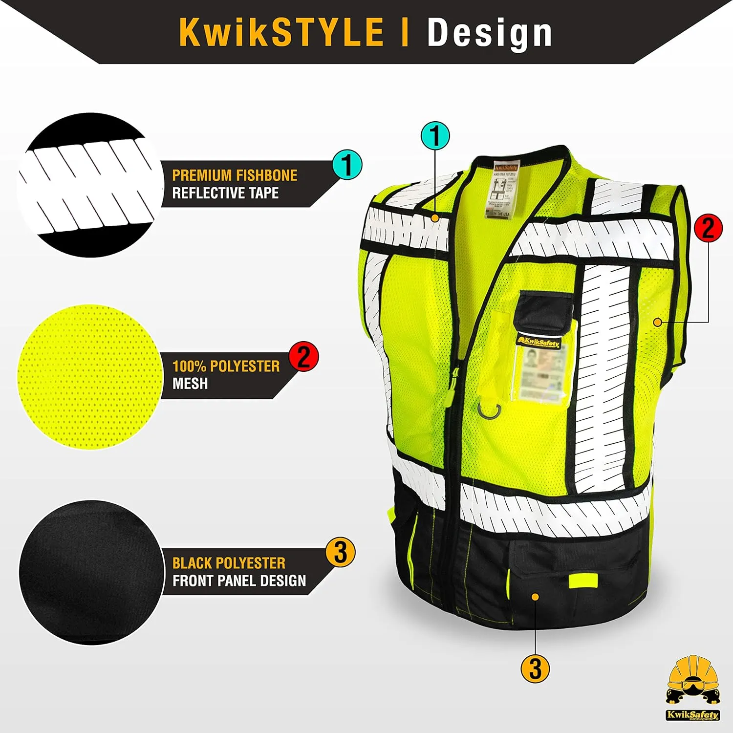 KwikSafety - Charlotte, NC - SHERIFF & SPECIALIST Safety Vest [Multi-Use Pockets & Fishbone Tape] ANSI Tested OSHA