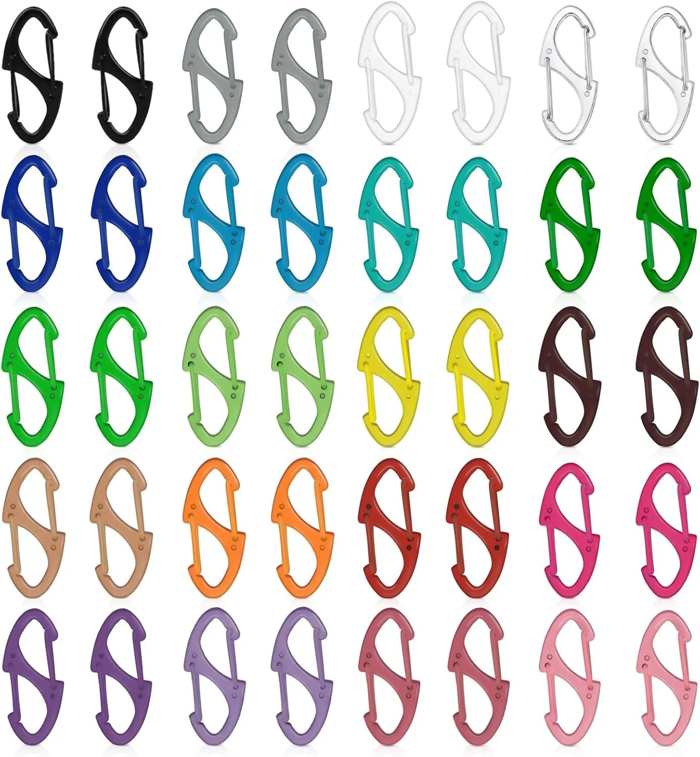 Lanyard Swivel Snap Hooks Heavy Duty Metal Lobster Claw Clasps for Backpack Charms, Zipper Pulls, Beads Projects, Colorful Little Clip