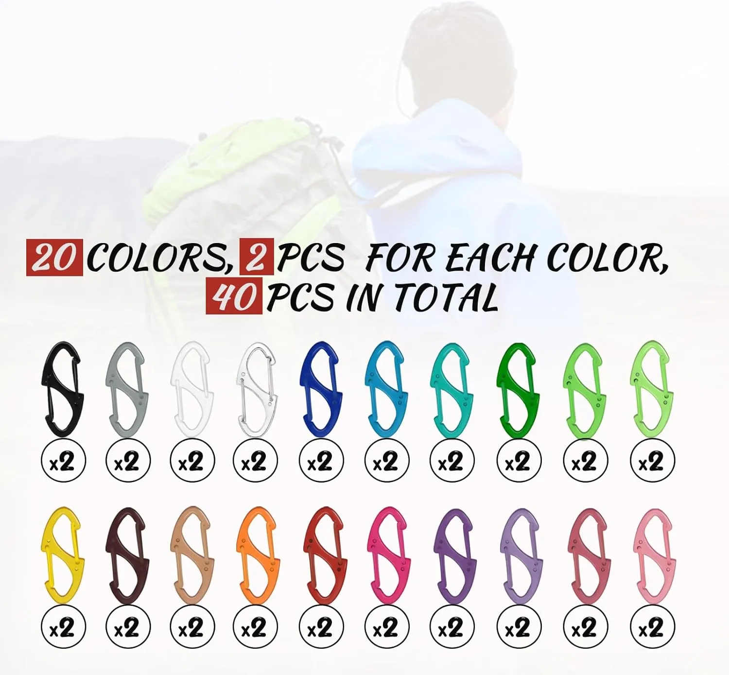 Lanyard Swivel Snap Hooks Heavy Duty Metal Lobster Claw Clasps for Backpack Charms, Zipper Pulls, Beads Projects, Colorful Little Clip