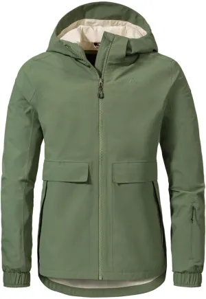 Lausanne L Women's Functional Jacket with Hood, Waterproof Transition Jacket with Pack-Away Pocket