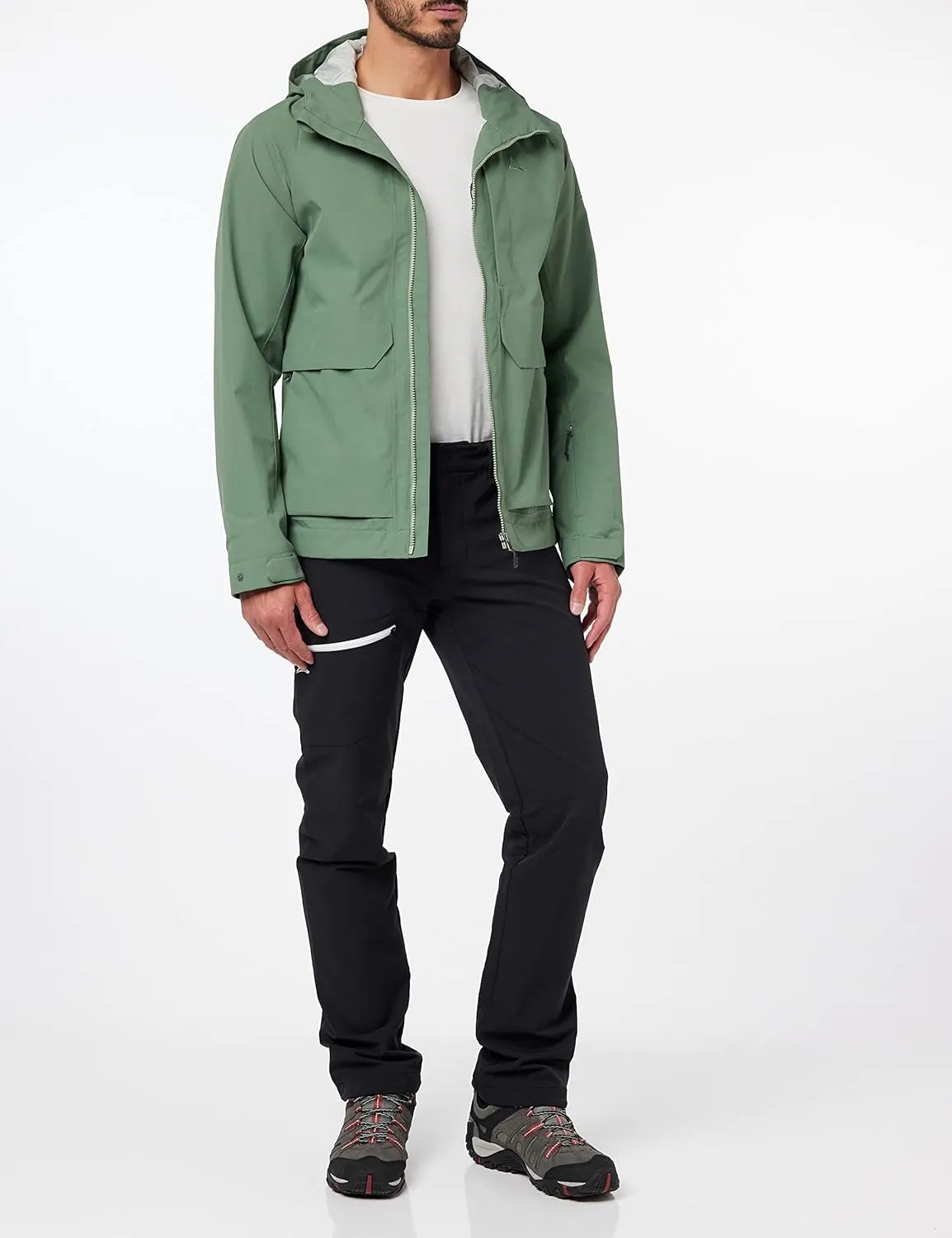 Lausanne M Men's Functional Jacket with Hood, Waterproof, Lightweight Summer Jacket with Pack-Away Pocket