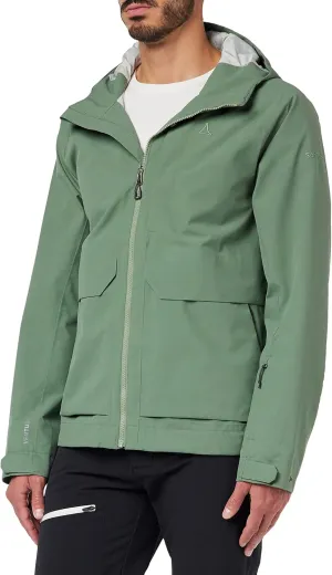 Lausanne M Men's Functional Jacket with Hood, Waterproof, Lightweight Summer Jacket with Pack-Away Pocket