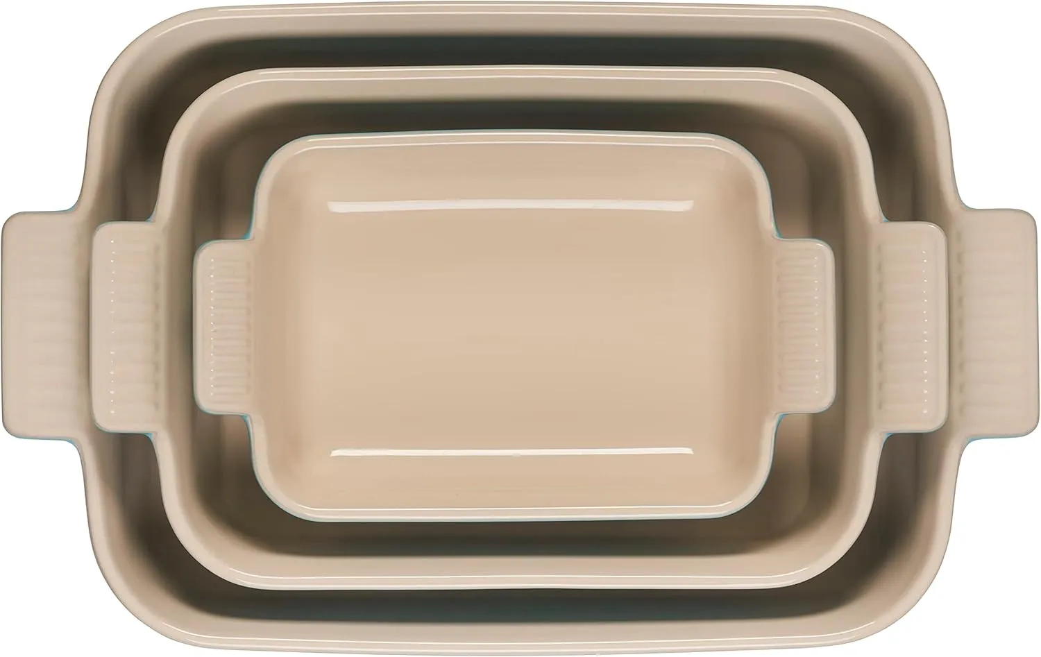Le Creuset Stoneware Heritage Set 3 Rectangular Dishes, Caribbean