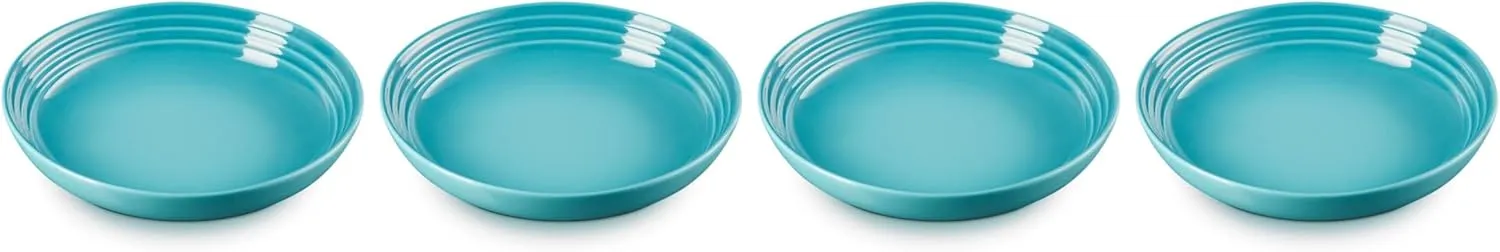 Le Creuset Stoneware Set of 4 Pasta Bowls, 8.5" each, Caribbean