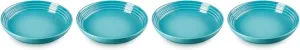 Le Creuset Stoneware Set of 4 Pasta Bowls, 8.5" each, Caribbean
