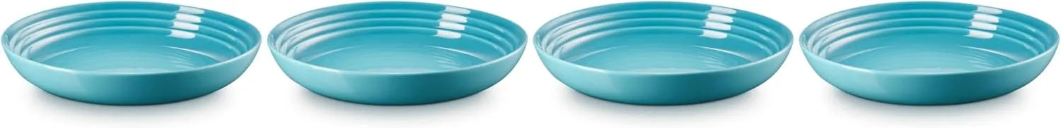 Le Creuset Stoneware Set of 4 Pasta Bowls, 8.5" each, Caribbean