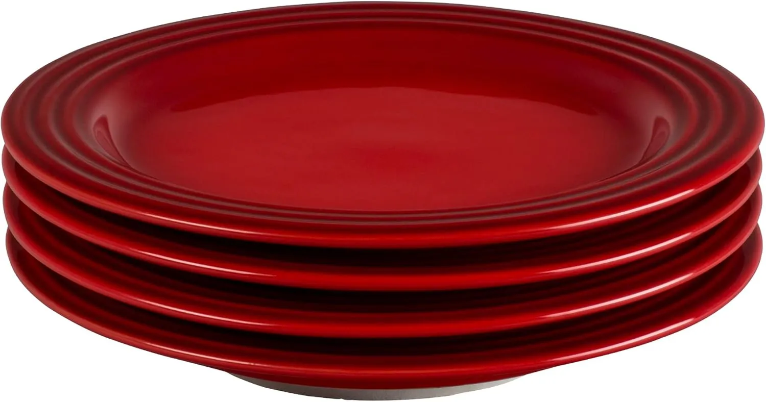 Le Creuset Stoneware Set of 4 Salad Plates, 8.5" each, Cerise