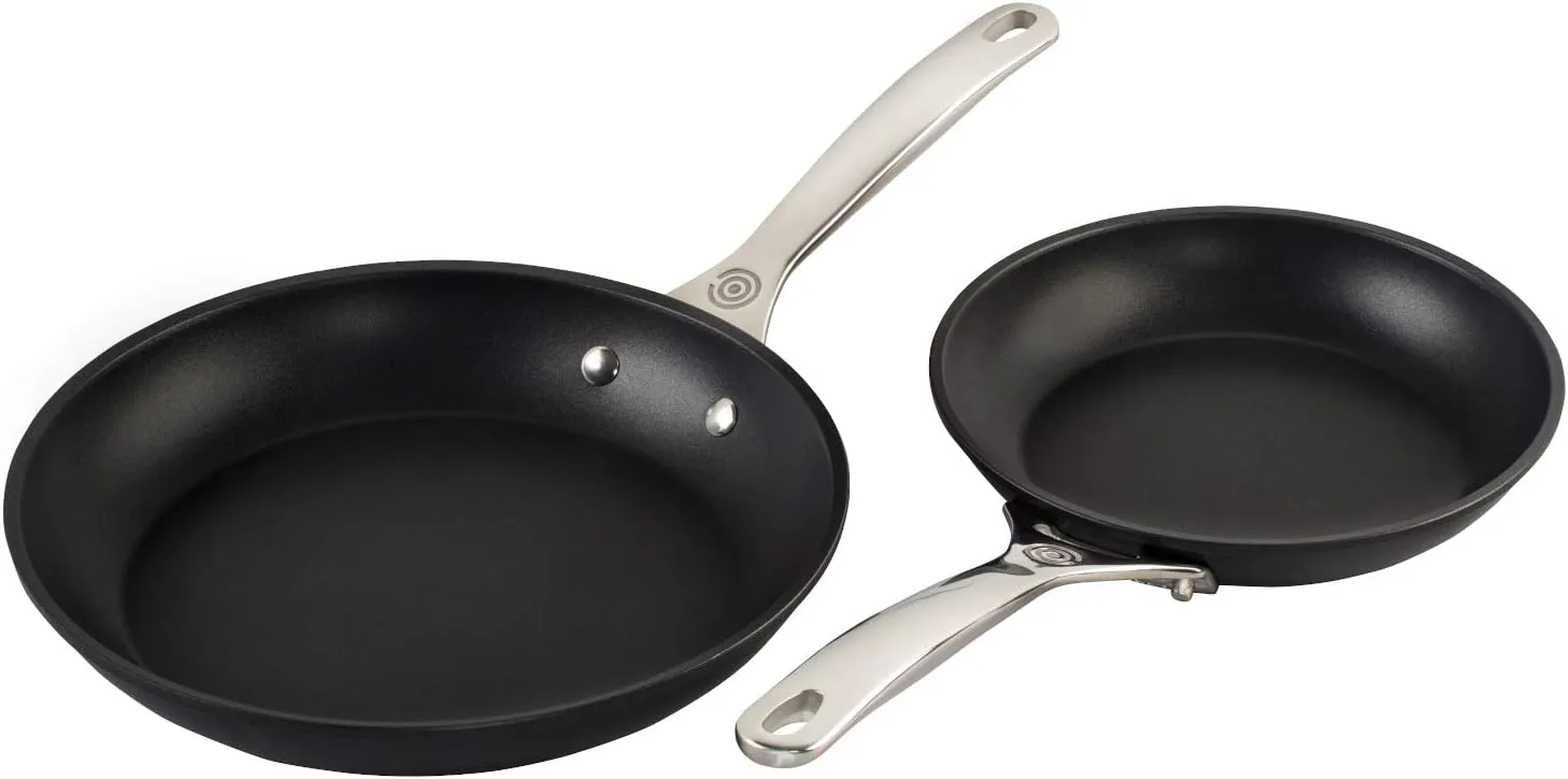 Le Creuset Toughened Nonstick PRO Cookware Set, 2 pc. (8" & 10" Fry Pan),Gray
