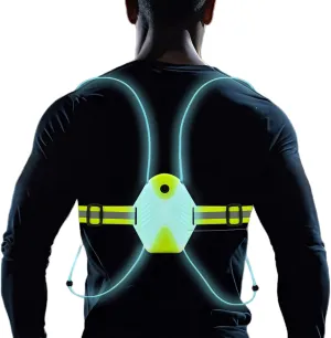 LED Reflective Running Vest for Women and Men, Safety USB Rechargeable Reflective Gear for Night Runners, Bikers, and Walkers