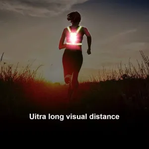 LED Reflective Safety Vest (3 Pack), High Visibility LED Running & Safety Vest with Adjustable Reflective Lights, Rechargeable Light-Up Gear for Men, Women, Kids - Perfect Reflective Running Vest
