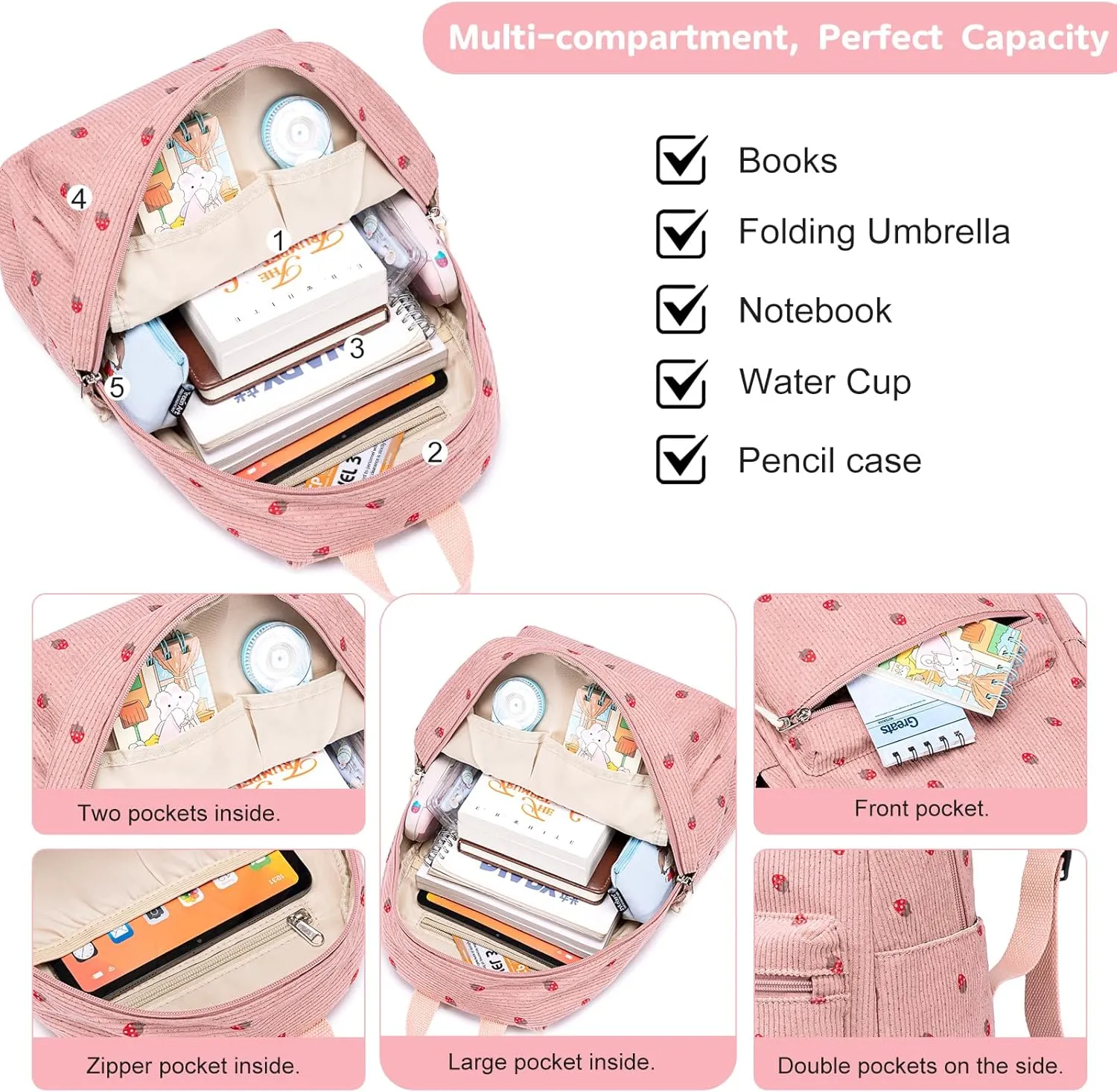 LEDAOU Mini Backpack Purse Cute Small Backpack with Wallet Backpack for Women Grils Teens Daypack for Work Travel Daily