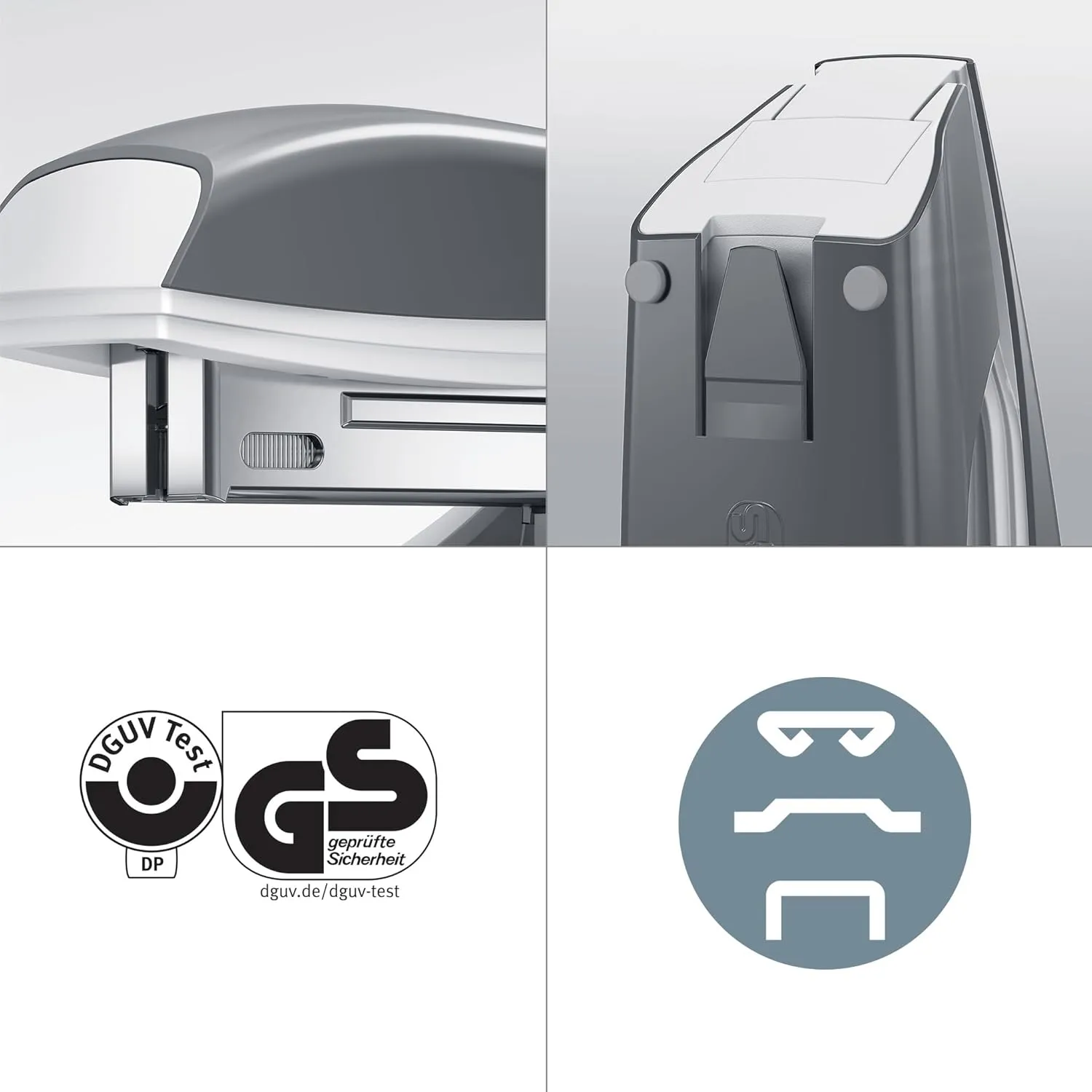 Leitz Stapler, 30 Sheet Capacity, Ergonomic Metal Body, Includes Staples, Wow Range, 55021001 - Black