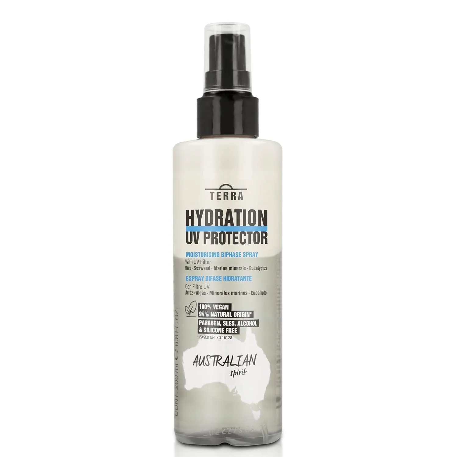 Lendan - Leave-In Detangling Spray for Hair - Terra Hydration UV Protector - 200 ml - Biphase Hydrating Spray - Heat and UV Radiation Protector - Prevents Hair Breakage