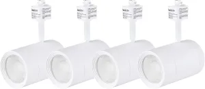 LEONLITE 17.5W LED Track Lighting Heads, H Type Track Light Heads, 38° Dimmable Track Lighting Fixture, CRI90, 1200LM Ultra Bright Spotlight Fixture, 3000K Warm White, Matte White, ETL, Pack of 4